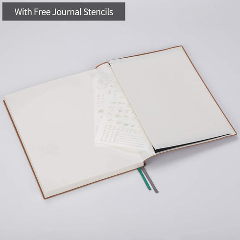 RETTACY Dotted Journal Notebook 2-Pack - B5 Bullet Dotted Grid Journal with 192 Numbered Pages per Pack, 100 GSM Acid-Free Paper, Leather Softcove...