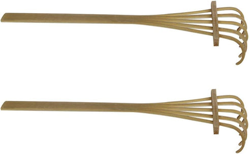 EXCEART 2pcs Five-Tooth Bamboo Sand Rake Mini Bonsai Accessories rake for Zen Garden Office Desk Accessories Zen Garden Accessory Sandbox for Mini...