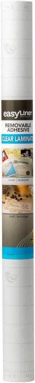 EasyLiner Clear Adhesive Shelf Liner for Cabinets, Cupboards & Protective Covering - Peel and Stick Shelf Liner Easy to Cut & Fit - Self- Adhesive...