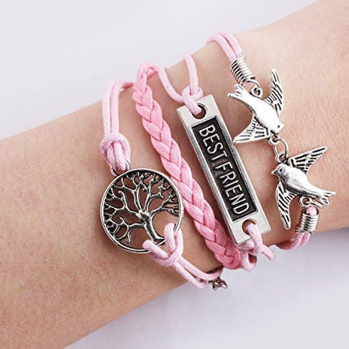 YYaaloa Pack of 50 Tree of Life Charms Jewelry Making Silver Charms Mixed Smooth Tibetan Silver Metal Charms Pendants DIY for Necklace Bracelet Je...