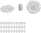 30 Set Hummingbird Hanging Feeders Flowers Hanging Bird Feeding Ports Replacement Outdoors Garden Supplies (White)...