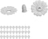 30 Set Hummingbird Hanging Feeders Flowers Hanging Bird Feeding Ports Replacement Outdoors Garden Supplies (White)...