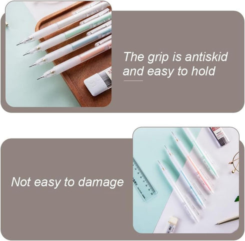 3 Pcs Automatic Retractable 0.5mm Mechanical Pencils for Office Drafting - Propelling Pencils for Classroom/Home Use...