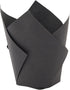 Juvale 100-Piece Bulk Black Tulip Cupcake Liners - 2 x 3.5 Inches Medium Baking Wrappers - Black Cupcake Liners for Halloween Parties, Wedding Rec...