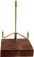 Adjustable Brass Crystal Display Stand with Walnut Base Mineral Specimens Display Stand Rock Display Easel Metal Display Holder for Stones Geodes ...