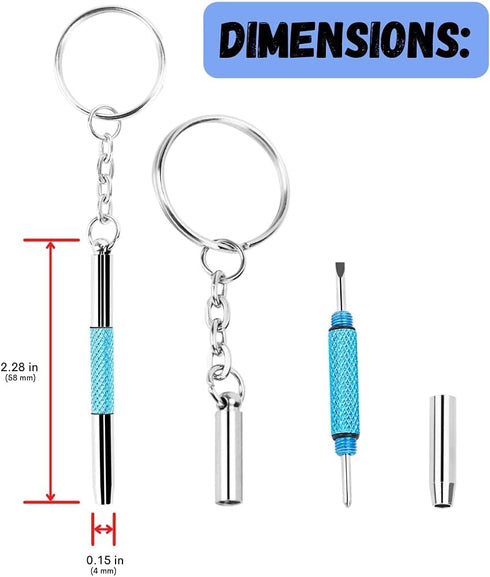 Eyeglass Screwdriver Repair Kit Precision 3 in 1 Mini Screwdrivers Set Keychain Glasses, Sunglasses, Sunglass, Watch, Electronics, Jewelry, Eyegla...