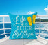 Bnitoam Summer Beach Phrases Best Gift Cotton Linen Square Decorative Throw Pillow Cover Cushion Case for Sofa Bed Couch Outdoor Pool 18 x 18 inch...