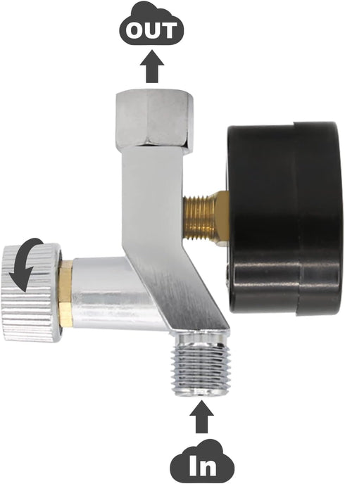 Spray Gun Air Regulator Valve, Air Flow Regulator with Pressure Gauge for Spray Guns and Air Tools, 1/4 Inch NPT,Up to 180 PSI...