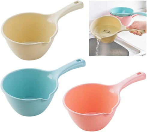 3PCS Plastic Bathing Ladle Spoons Kitchen Accessories Bathroom Water Scoop Cup Baby Shampoo Bath Spoon Home Essential...