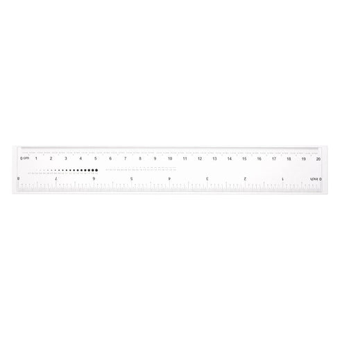 Film Flexible Ruler 8 Inch 0.1mm Scale PET Plastic Covered Folding Straight Ruler Calibration Soft Ruler Measuring Tool for Factory, Transparent...