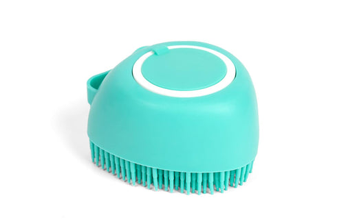 Luxurious Dog Bath Brush Scrubber - Soft Silicone Dog Shampoo Brush Combo for Pet Grooming, Bathing, & Massage Dispensing - Extreme Lather Dog Sho...