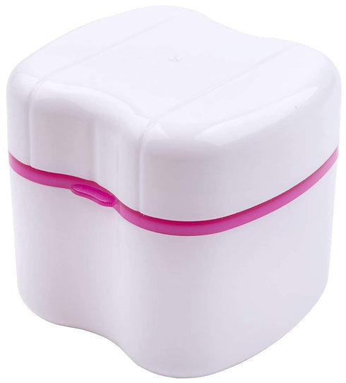 Denture Case,Denture Cups Bath, Toothbrush with hard denture, Dentures Container with Basket Denture Holder for Travel,Mouth Guard Night Gum Retai...