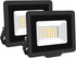 SKYWORLD 2 Pack LED Flood Lights Outdoor, 20W 2000LM LED Security Flood Light, 4000K Daylight Warm White IP66 Waterproof Lighting Outside for Gard...