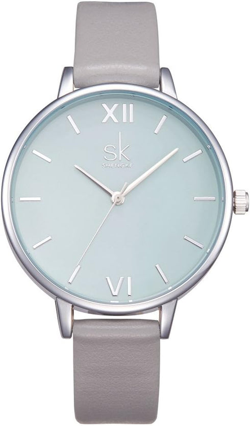 SHENGKE Women Watches Leather Band Luxury Quartz Watches Girls Ladies Wristwatch Relogio Feminino...