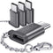 JSAUX Micro USB (Female) to USB C Adapter 4-Pack, Aluminum USB Type C Adapter with Keychain Fast Charging Compatible with Samsung Galaxy S10 S9 S8...