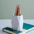 Silicone Pencil Holder Geometric Pen Holder Pen Cup for Desk Cute Office Desktop Stationery Organizer Makeup Brush Holder (White)...