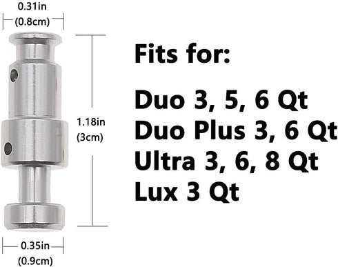 Float Valve Seal for Instant Pot Replacement Parts with 6 Sealer Gasket, Fits Duo 3, 5, 6 Qt, Duo Plus 3, 6 Qt, Ultra 3, 6, 8 Qt, Lux 3 Qt...