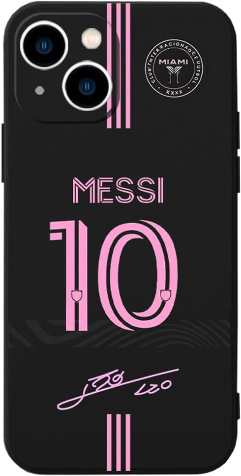 ZERMU for iPhone 14 Plus Case, Lione%l Mess%i Super Soccer Star Miam-i #10 Case Full Protection Soft Silicone TPU Shock Absorption Bumper Cover Ph...