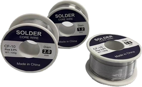 Tin Lead Rosin Core Solder Wire for Electrical Soldering, Content 2.0% Solder Flux Sn63-Pb37 (0.5mm-2.0mm) (Solder-0.8mm)...
