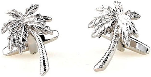 Palm Tree Island Pair Cufflinks in a Presentation Gift Box & Polishing Cloth...