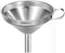 5-Inch Food Grade Stainless Steel Kitchen Funnel with Strainer Filter for Transferring of Liquid Dry Ingredients and Metal Cooking Funnel—Silver...