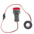 3pcs Digital Display AC Current Indicator, 22mm Round Head LED Current Tester 0~100A Ammeter Monitor (Red)...