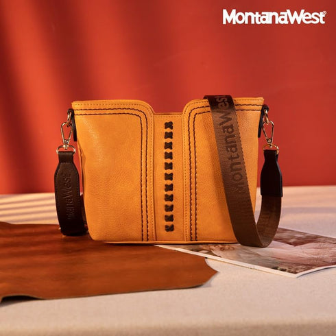 Montana West Small Crossbody Bags for Women Cross Body Purses Shoulder Handbags with Wide Guitar Strap...