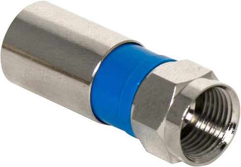 Legrand - OnQ Compression Quad Shield F Plug, Coax Cable Connector, RCA Plug, Composite Cable, Nickel, AC300810 RG6U, 10 Pack...