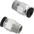 10Pack 1/8" NPT Male Thread 4mm Pneumatic Push-to-Connect-Fittings Air Fittings PC4-N1...