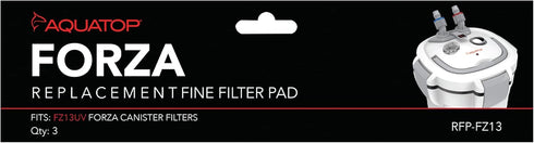Aquatop Replacement White Filter Pads, 3 Pack – Fits Aquatop’s FORZA FZ13 UV Canister Filters, Aquarium Filter Refills, Keeps Water Crystal Clear,...