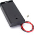 2 AA Battery Holder with Leads Wires ON/Off Switch and Screw Cap Case Back Cover Connection 2 Slots x 1.5V 3 Volt Battery Spring Clip Storage Box ...