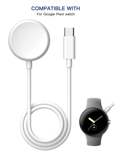 2PCS USB C Watch Charger Cable for Google Pixel-Watch, Magnetic Replacement Charging Cable Cord Stand for Google Pixel Smartwatch, 3.3FT......