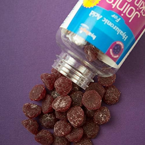 Hyalogic Hyaluronic Acid Gummies Mixed Berry Flavor HA Gummies – Gluten-Free Gummy Vitamins for Adults - HA Supplement for Joints, Skin & Eyes (30...