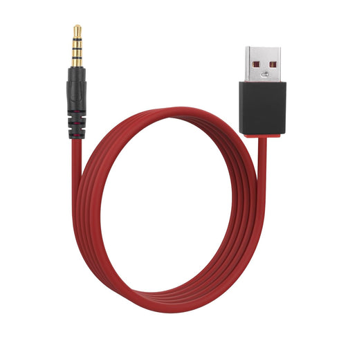 USB to 3.5mm Charging Cable Compatible with Beats by Dre, Studio, Solo Wireless Headphones, for MP3, iPod Shuffle, Speakers, Voice Recorder, 3.3ft...