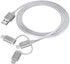 JOBY 3-in-1 Charging and Sync Cable, 1.2m Length, Space Gray, Lightning Cable, USB C Cable, Micro USB Cable, Smartphone Cable, MFi Certified...