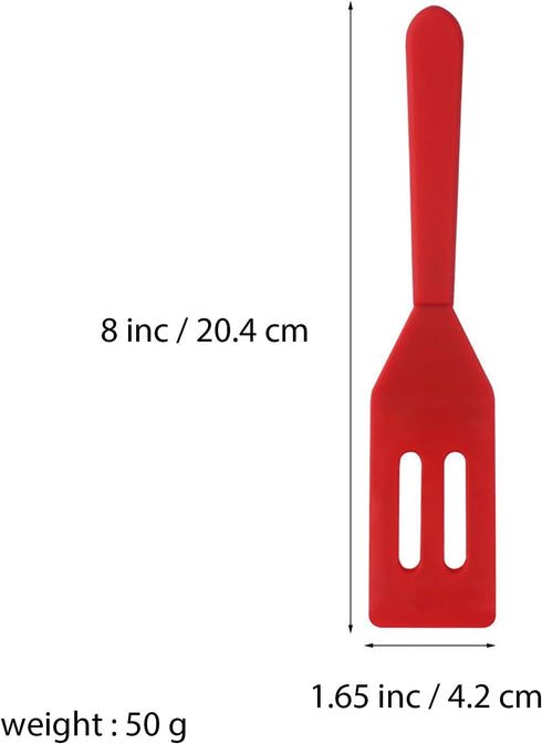 ?2 Pack?Kunovo Small Spatula for Nonstick Cookware Mini Spatulas for kitchen Use,Heat-Resistant Silicone Thin Spatula Cooking Baking (Black-R)...