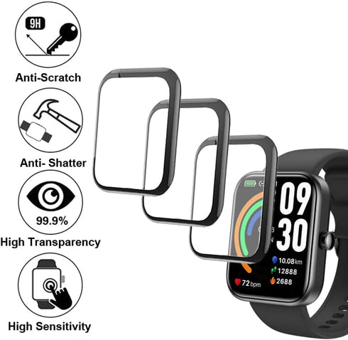 3D Screen Protector Compatible with TOZO S3 1.83” Smart Watch (Answer/Make Calls)...