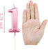 1st Birthday Candle First Year Pink Happy Birthday Number One Candles for Cake Topper Decoration for Party Kids Adults Numeral 1 10 100 11 21 16 1...