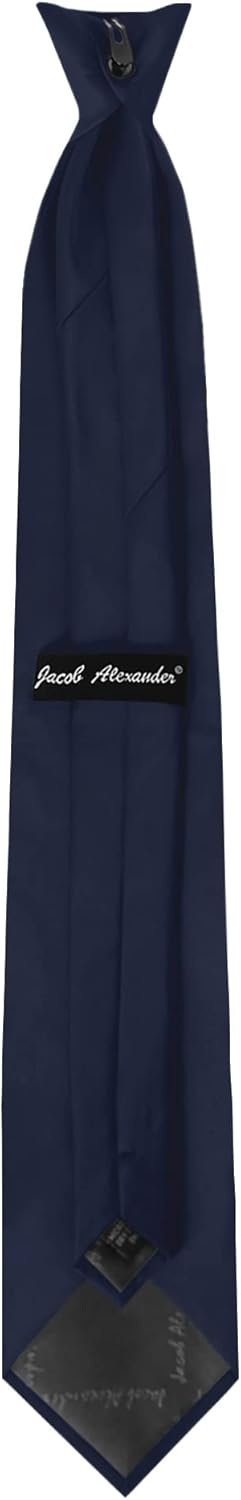 Jacob Alexander Men's Pre-Tied Solid Color Clip-On Neck Tie...
