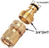 Joywayus Garden Hose Quick Connect Solid Brass 3/4" GHT Thread Couplers Nipples Easy Connect Fittings Water Hose Connectors (2 Sets)...