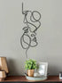 Metal Wall Art Minimalist Facial Line Wall Decor Abstract Iron Wall Sculpture Modern Black Home Hanging Wall Art Decor for Living Room Bedroom Bat...