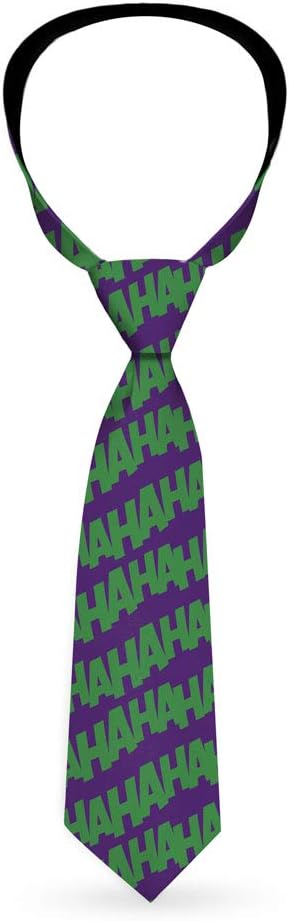 Necktie Standard - Joker HAHAHA Repeat Purple Green...
