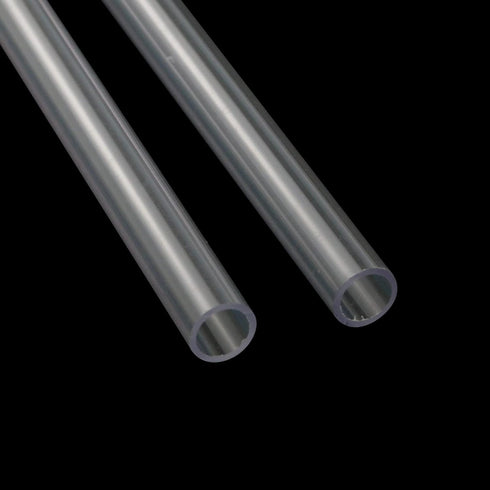 10mm OD Clear Rigid Tubing Plastic Test Tubes 7mm ID, 300mm Length, Pack of 6...