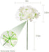 Auihiay 26 Pieces Hydrangea Artificial Flowers Silk Hydrangea Flowers Artificial Flowers Heads with Stems for Home Wedding Party Decorations (Ivor...