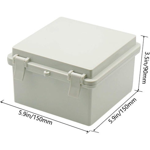 Zulkit Junction Box ABS Plastic Dustproof Waterproof IP65 Electrical Boxes Hinged Shell Outdoor Universal Project Enclosure with 2 Cable Glands 5....