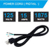 AC Power Cord Pigtail Heavy Duty 14 Gauge 3 Prong 6 Feet Open End 3 Wire SJT 14AWG Power Supply AC Plug NEMA 5-15P, Replacement AC Wall Cable 15A,...