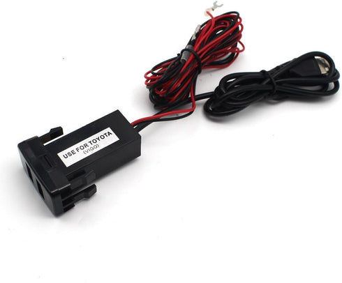 USB Car Charger with Audio Port for Toyota VIGO, 2.1A 2-Port Adapter for HTC, Samsung, Huawei, etc....