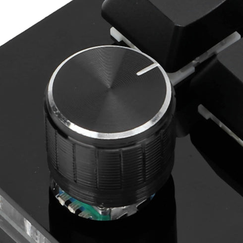 Sonew One Handed Programmable Mechanical Keyboard with Knob, Multifunction 6 Key Mini Gaming Keypad Shortcut DIY Keyboard (Black)...