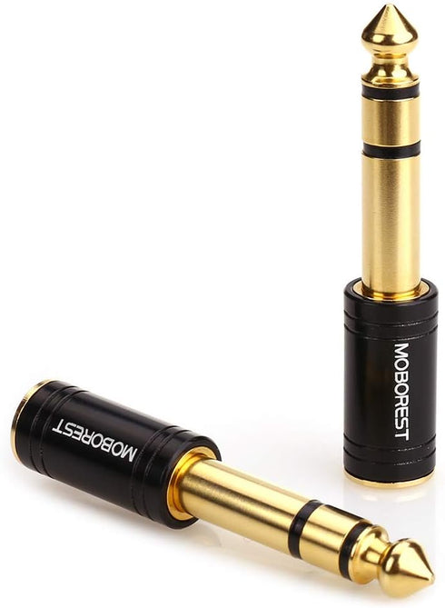 MOBOREST 3.5mm to 1/4" Adapter - Authentic Genuine Universal 6.35mm Pure Copper Adapter Jack - 3.5mm (1/8 Inch) Female to 6.35mm (1/4 Inch) Male H...