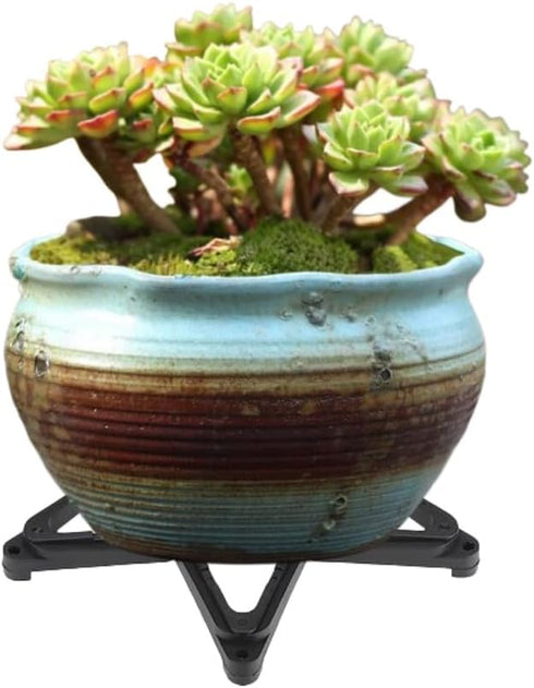 12pcs Plant Pot Feet, Invisible Flower Pot Risers Triangle Toes Pot Lifters Supports for Indoor Outdoor Gardening Plant Container Small to Large F...